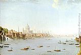 Antonio Joli The Thames Looking Towards The City painting
